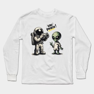 Astronaut - Say Peace Long Sleeve T-Shirt